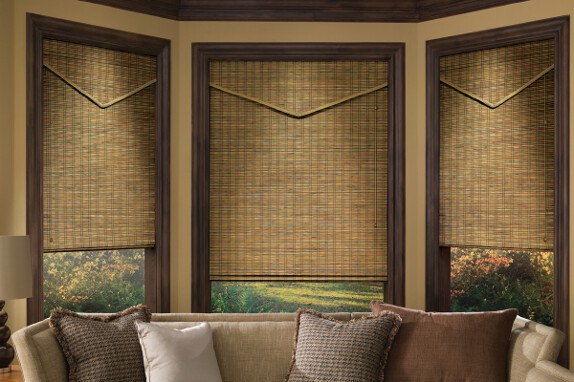 Provenance natural shades in a living room