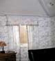 Customized draperies and wallpapering